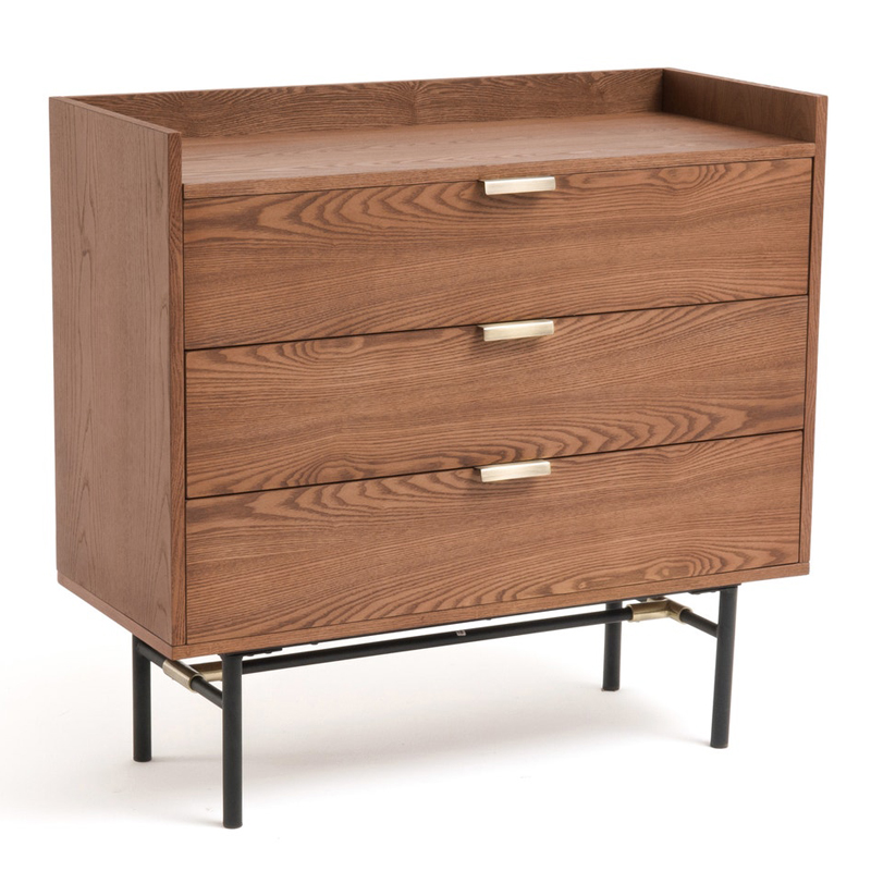 Комод с бортиками Torgny Chest of drawers Орех Латунь Комод с бортиками Torgny Chest of drawers Орех Латунь в Твери | Loft Concept
