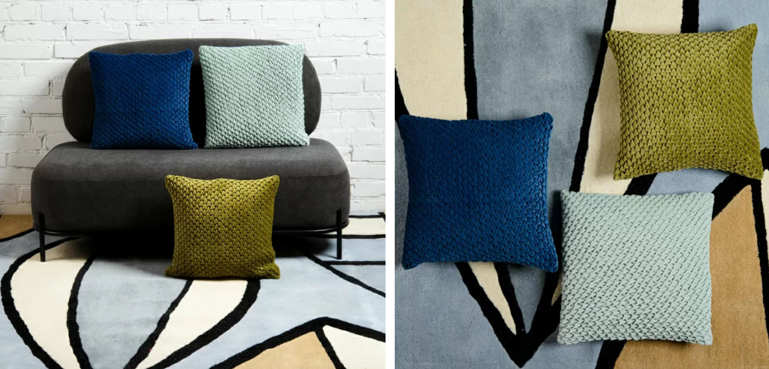 Подушка Purnama Quilting blue - фото