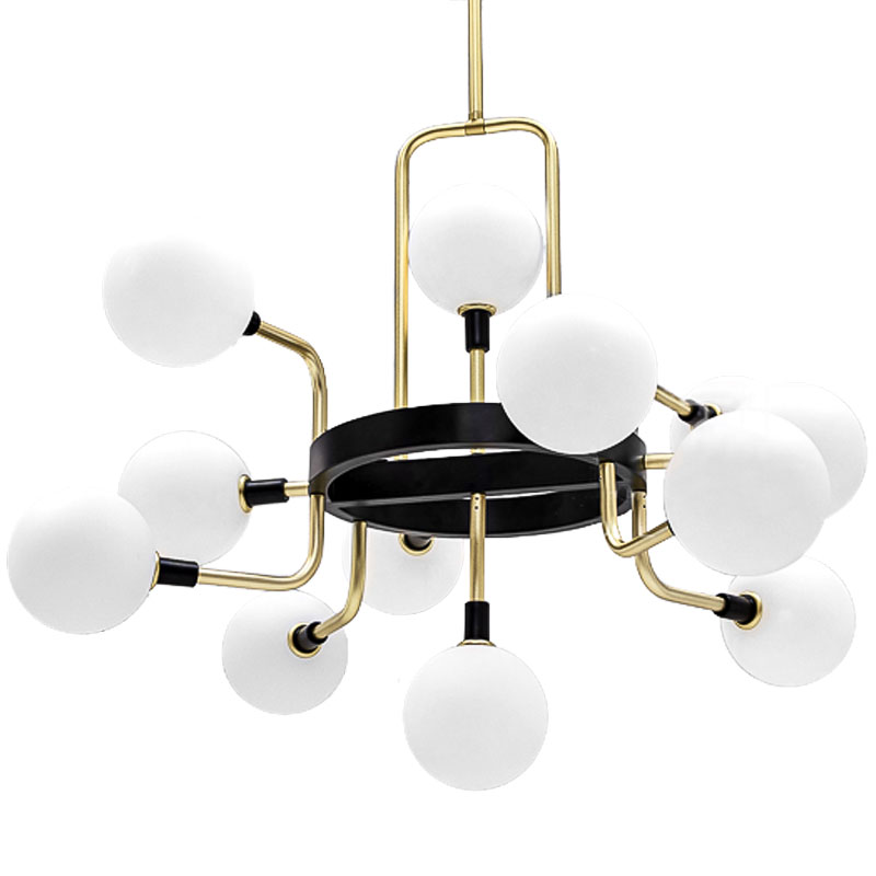 Люстра TECH Lighting Viaggio Chandelier 12 Черный Белый Глянцевое золото Люстра TECH Lighting Viaggio Chandelier 12 Черный Белый Глянцевое золото в Твери | Loft Concept
