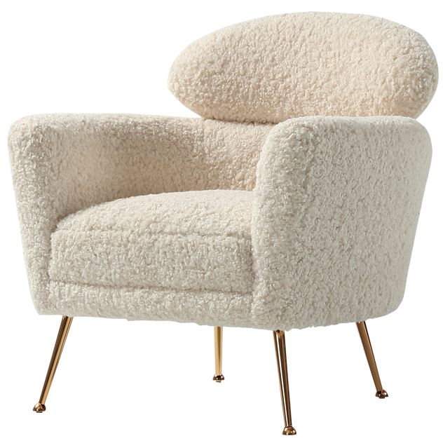 Кресло Milk Boucle Chair Молочный Золотой Кресло Milk Boucle Chair Молочный Золотой в Твери | Loft Concept