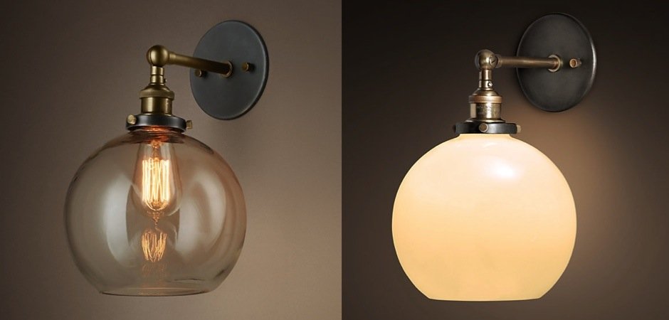 Бра Loft Clear Glass Sphere Cloche Бра Loft Clear Glass Sphere Cloche - Loft-Concept в Твери