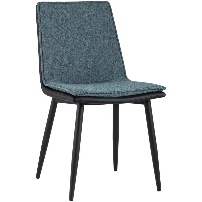 Стул Melissa Chair Серо-Синий Рогожка Серо-голубой Черный Стул Melissa Chair Серо-Синий Рогожка Серо-голубой Черный в Твери | Loft Concept