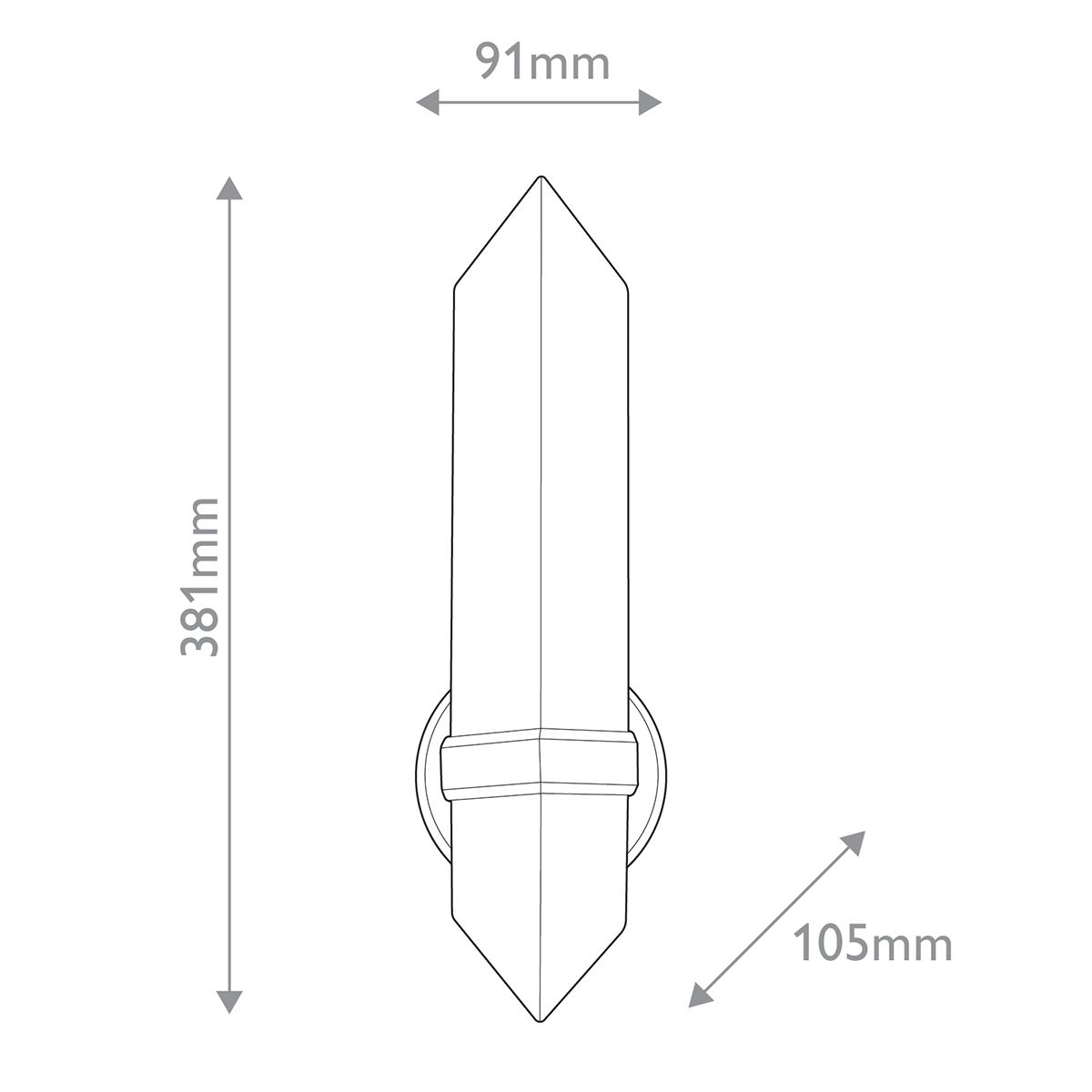 Бра черного цвета металлическое с вертикальным плафоном из алебстра Alora в Твери
