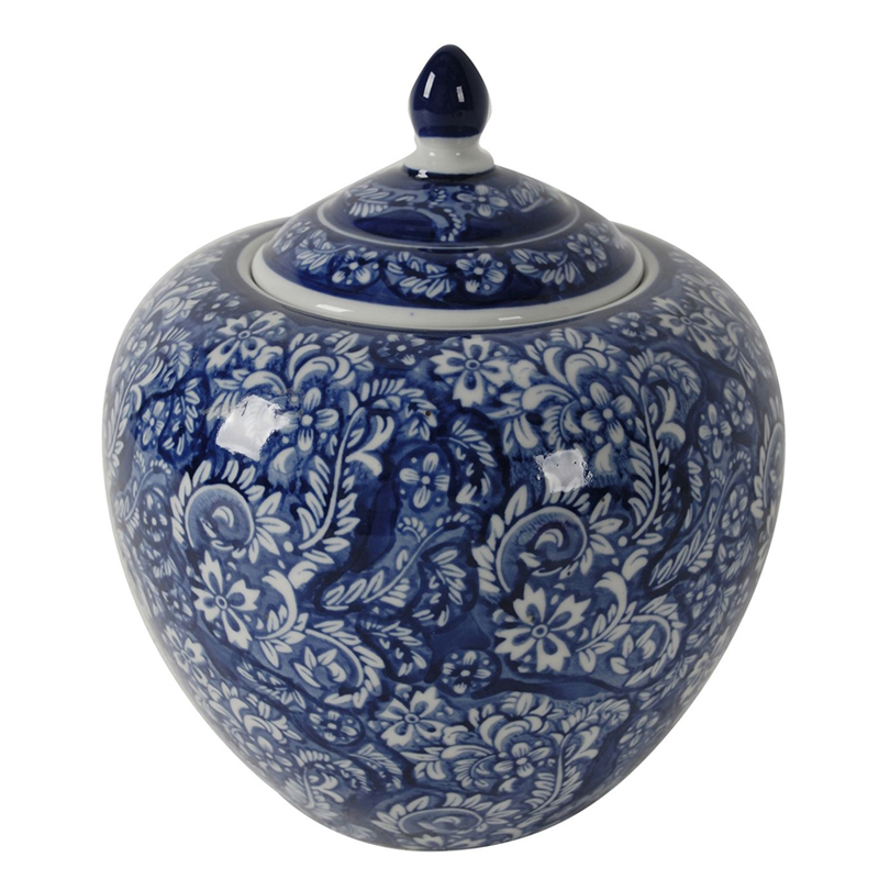 Ваза White and Blue Pattern Vase Белый Синий Ваза White and Blue Pattern Vase Белый Синий в Твери | Loft Concept