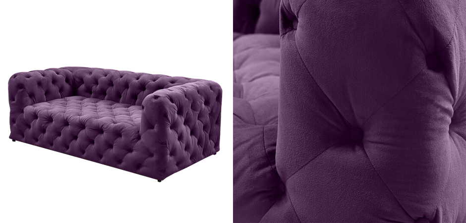 Диван Soho tufted purple velor Диван Soho tufted purple velor - Loft-Concept в Твери