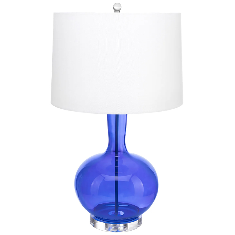 Настольная лампа Everly Lamp Белый Синий Прозрачный Настольная лампа Everly Lamp Белый Синий Прозрачный в Твери | Loft Concept
