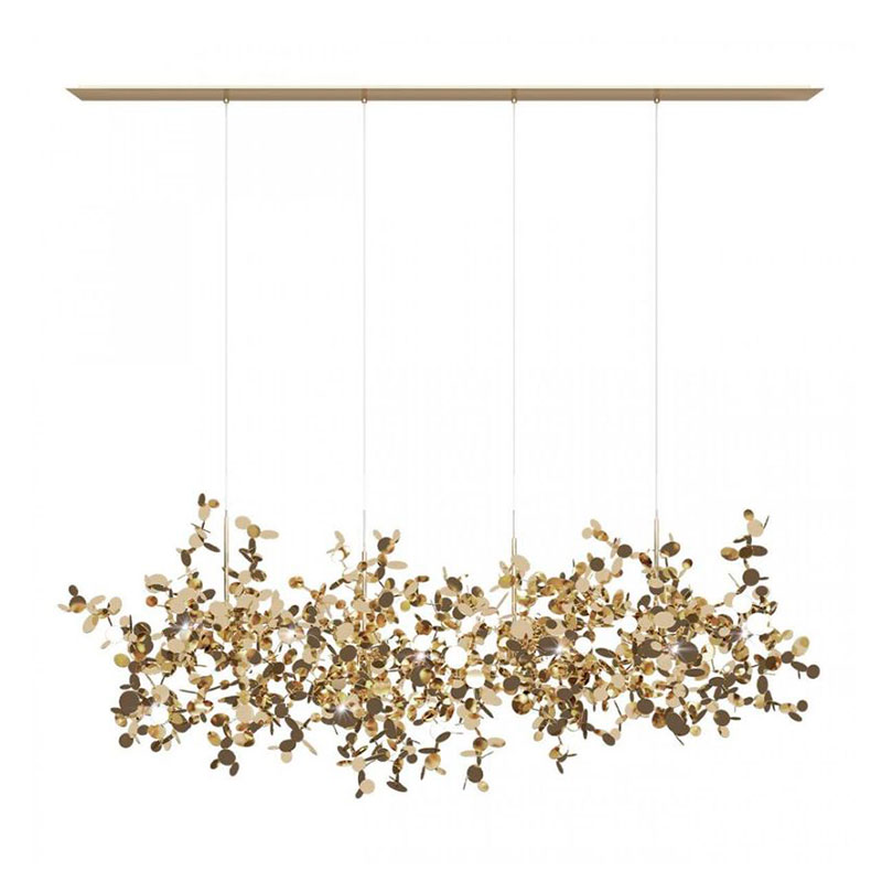 Люстра Terzani Argent Suspension Linear Gold длина 120 см Золотой Люстра Terzani Argent Suspension Linear Gold длина 120 см Золотой в Твери | Loft Concept