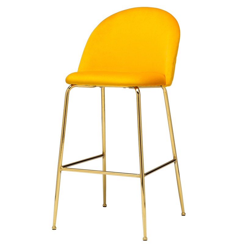 Барный стул Vendramin Bar Stool yellow Желтый Глянцевое золото Барный стул Vendramin Bar Stool yellow Желтый Глянцевое золото в Твери | Loft Concept