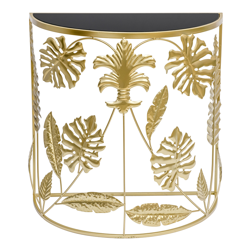 Консоль Tropical Gold Leaves Console Золотой Черный Консоль Tropical Gold Leaves Console Золотой Черный в Твери | Loft Concept