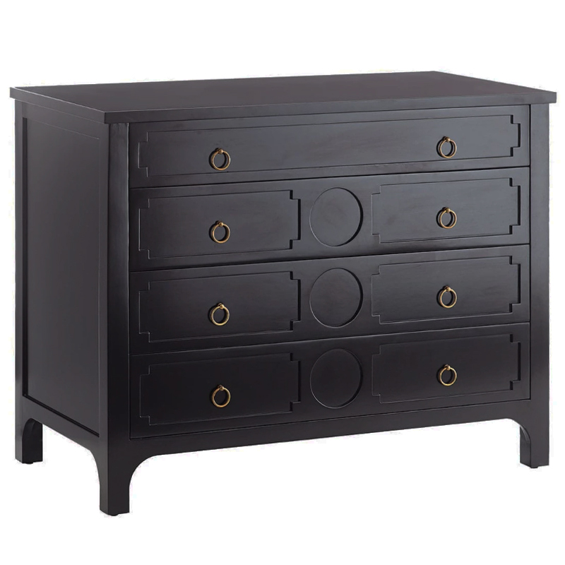 Комод с 4-мя ящиками Lawrence chest of drawers Black Черный Черный в Твери | Loft Concept 