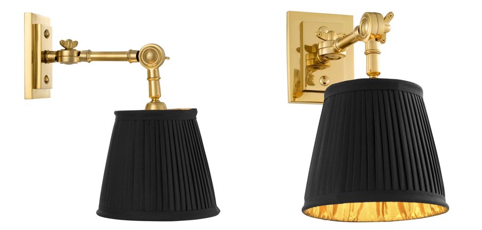 Бра Wall Lamp Wentworth Single Gold+Black Бра Wall Lamp Wentworth Single Gold+Black - Loft-Concept в Твери