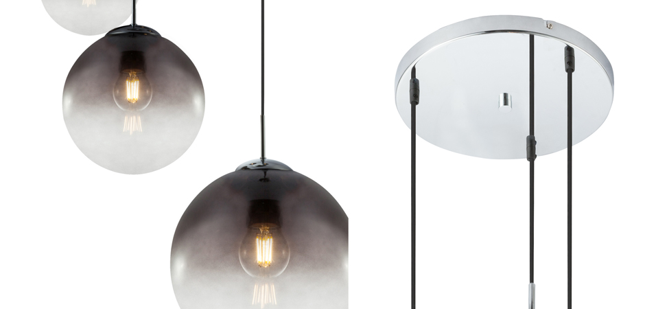 Люстра Ball Sunrise Pendant lamp smok 3 плафона Люстра Ball Sunrise Pendant lamp smok 3 плафона - Loft-Concept в Твери