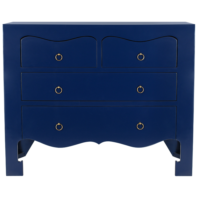 Комод темно-синий L.XV CHEST OF DRAWERS deep blue Темно-синий Золотой в Твери | Loft Concept 