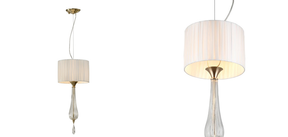 Подвесной светильник Fluff Brass с Абажуром Подвесной светильник Fluff Brass с Абажуром - Loft-Concept в Твери
