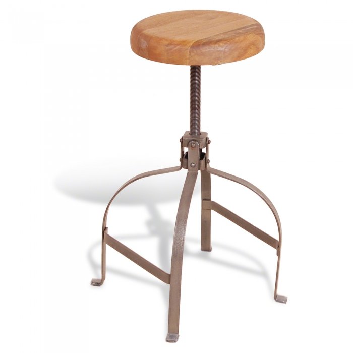 Барный стул Industrial Metal Rust Screw Bar Stool Коричневый в Твери | Loft Concept 