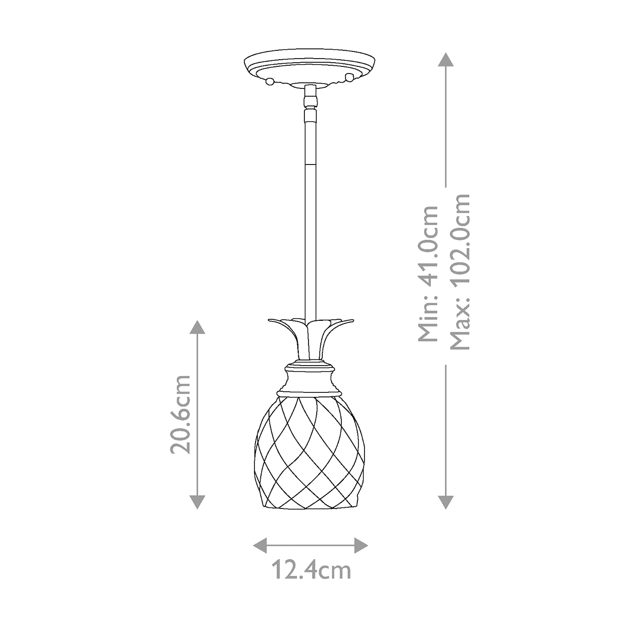 Подвесной светильник цвета латунь с прозрачнымплафоном в форме ананаса Hinkley в Твери