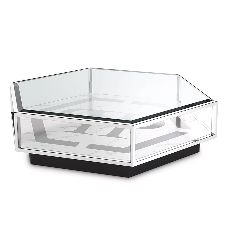 Кофейный стол Philipp Plein Coffee Table Falcon View Chrome Хром Белый Серый Черный Кофейный стол Philipp Plein Coffee Table Falcon View Chrome Хром Белый Серый Черный в Твери | Loft Concept