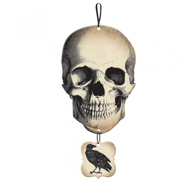 Аксессуар HALLOWEEN Hanging Skull Серый Черный Аксессуар HALLOWEEN Hanging Skull Серый Черный в Твери | Loft Concept