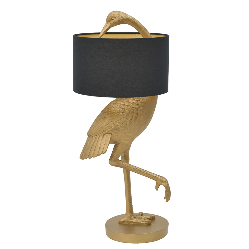 Настольная лампа Golden Stork Table lamp Золотой Черный Настольная лампа Golden Stork Table lamp Золотой Черный в Твери | Loft Concept