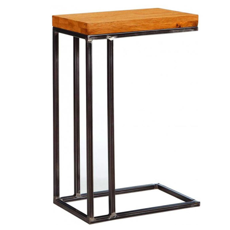 Приставной стол Industrial Oak Sybil Side Table Черный Приставной стол Industrial Oak Sybil Side Table Черный в Твери | Loft Concept