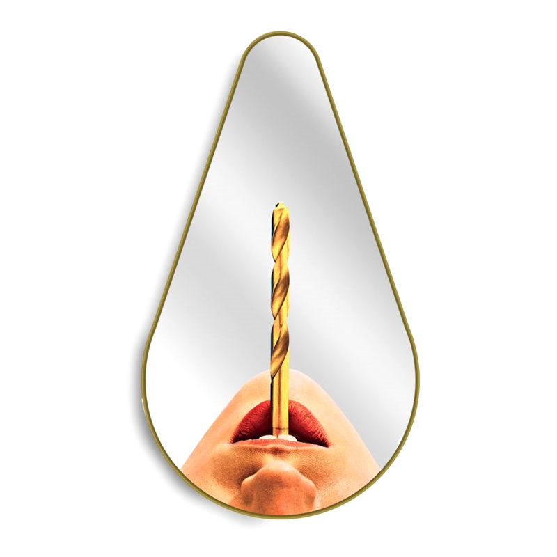 Зеркало Seletti Pear Drill Золотой Зеркало Seletti Pear Drill Золотой в Твери | Loft Concept