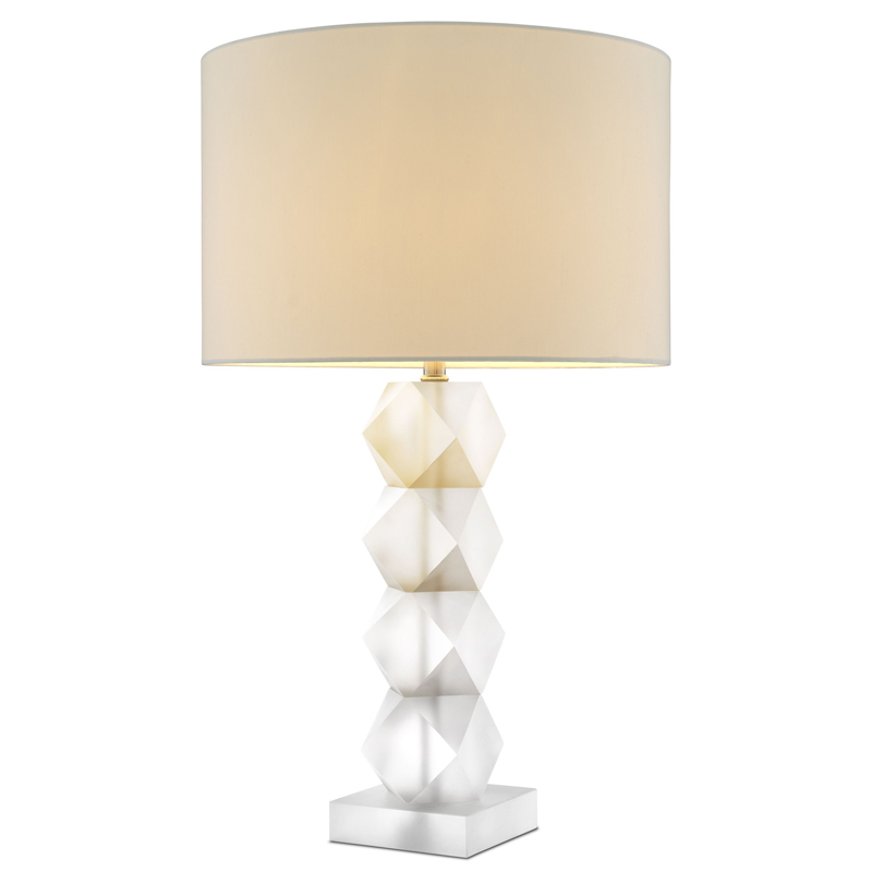 Настольная лампа Eichholtz Table Lamp Whealon Прозрачный Белый Настольная лампа Eichholtz Table Lamp Whealon Прозрачный Белый в Твери | Loft Concept