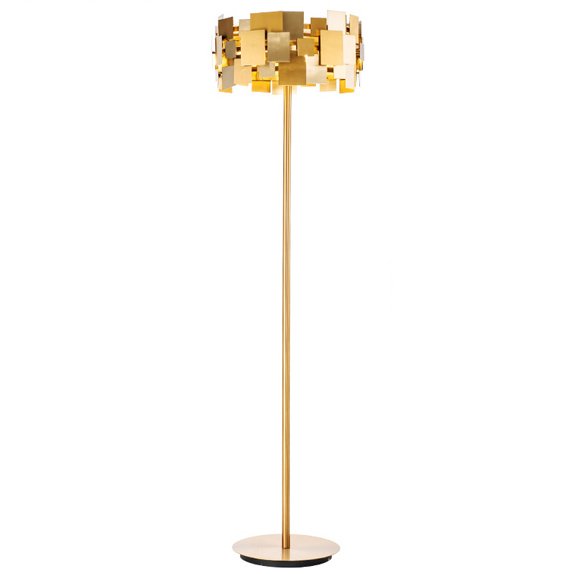 Торшер Gold Plate Floor Lamp Торшер Gold Plate Floor Lamp в Твери | Loft Concept