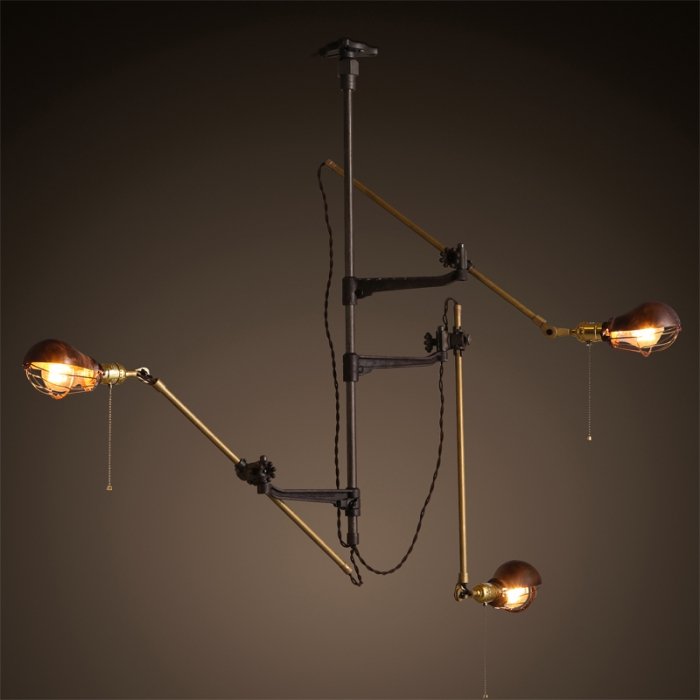 Потолочный светильник Steampunk Extension Pole Латунь Черный Потолочный светильник Steampunk Extension Pole Латунь Черный в Твери | Loft Concept