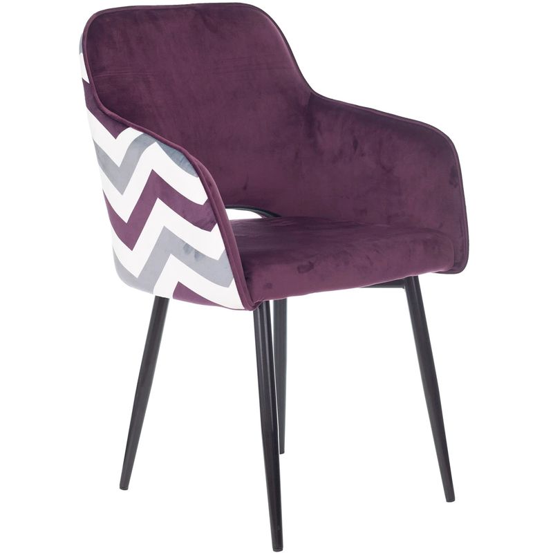 Стул SHARRON Chair Сливовый Зигзаг Сливовый Белый Черный Серый Стул SHARRON Chair Сливовый Зигзаг Сливовый Белый Черный Серый в Твери | Loft Concept