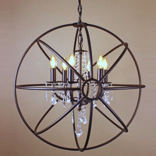 Люстра Orb Iron Farn Sphere Pendant Glass Коричневый Люстра Orb Iron Farn Sphere Pendant Glass Коричневый в Твери | Loft Concept