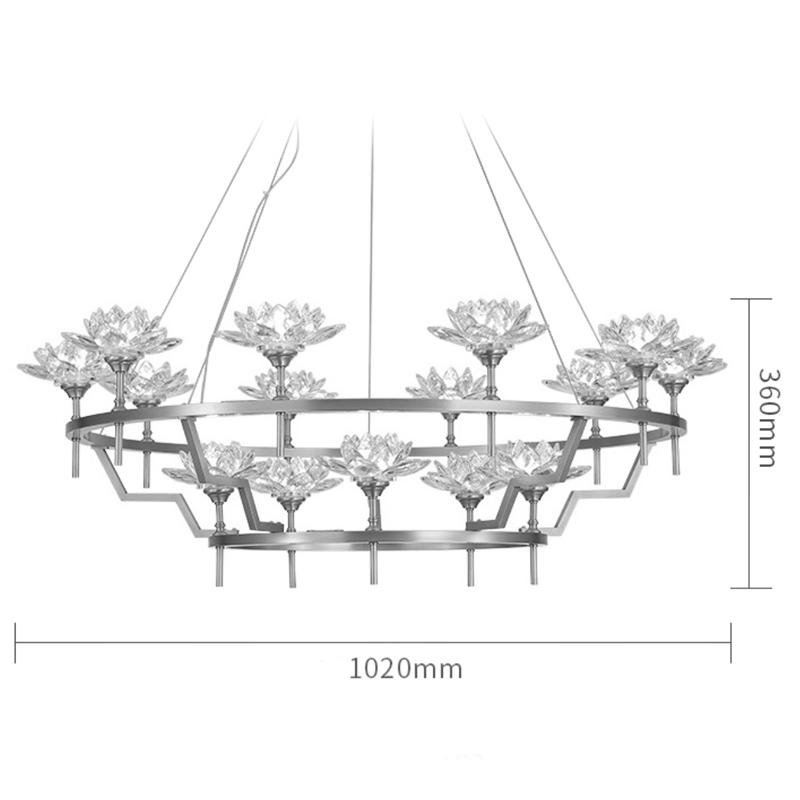 Большая Люстра Хрустальные Цветы Лотоса Lotus flower Clear Glass lamp 15 Большая Люстра Хрустальные Цветы Лотоса Lotus flower Clear Glass lamp 15 в Твери
