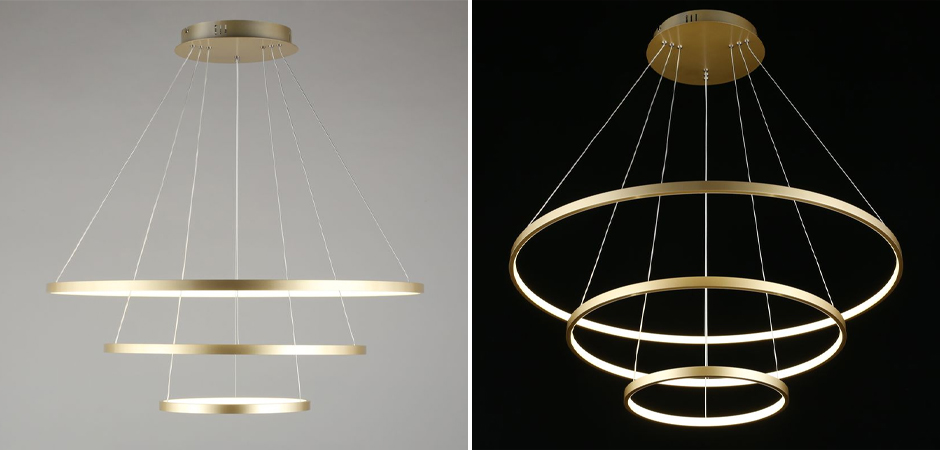 Люстра Ring Horizontal Trio Gold Люстра Ring Horizontal Trio Gold - Loft-Concept в Твери