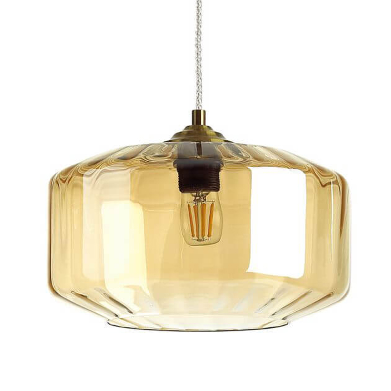 Подвесной светильник Multicolored Glass Amber Янтарный Бронза Подвесной светильник Multicolored Glass Amber Янтарный Бронза в Твери | Loft Concept