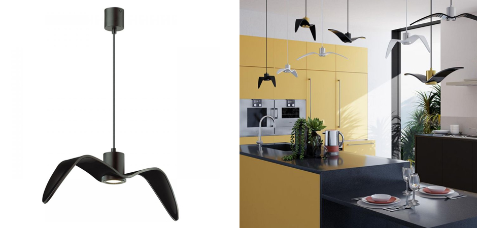 Подвесной светильник Seagull черный Подвесной светильник Seagull черный - Loft-Concept в Твери