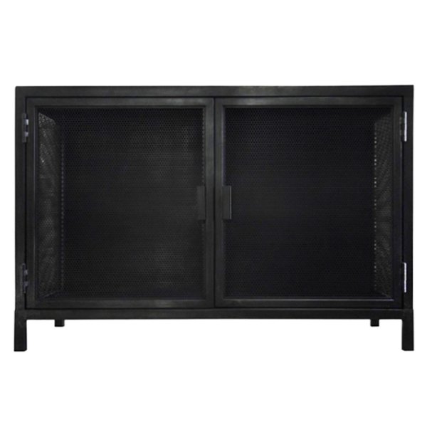 Буфет с 2-мя дверцами из металлической сетки Industrial Loft Dark Metal 2 Door Beto Cabinet Черный в Твери | Loft Concept 