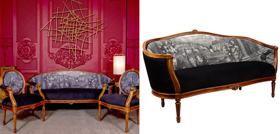 Диван Black and White Versailles Sofa Диван Black and White Versailles Sofa - Loft-Concept в Твери