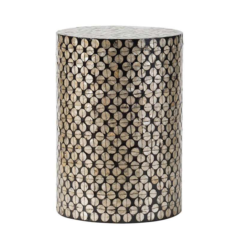 Приставной стол Bone Inlay Oyster Shells Черный Приставной стол Bone Inlay Oyster Shells Черный в Твери | Loft Concept