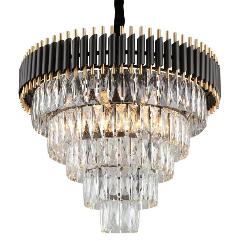 Empire Black Chandelier Crystal D 66 Черный Прозрачное Стекло Золотой Empire Black Chandelier Crystal D 66 Черный Прозрачное Стекло Золотой в Твери | Loft Concept