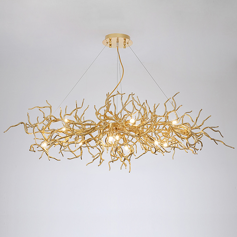 Люстра Felicite Long Gold Branches Chandelier Золотой Люстра Felicite Long Gold Branches Chandelier Золотой в Твери | Loft Concept