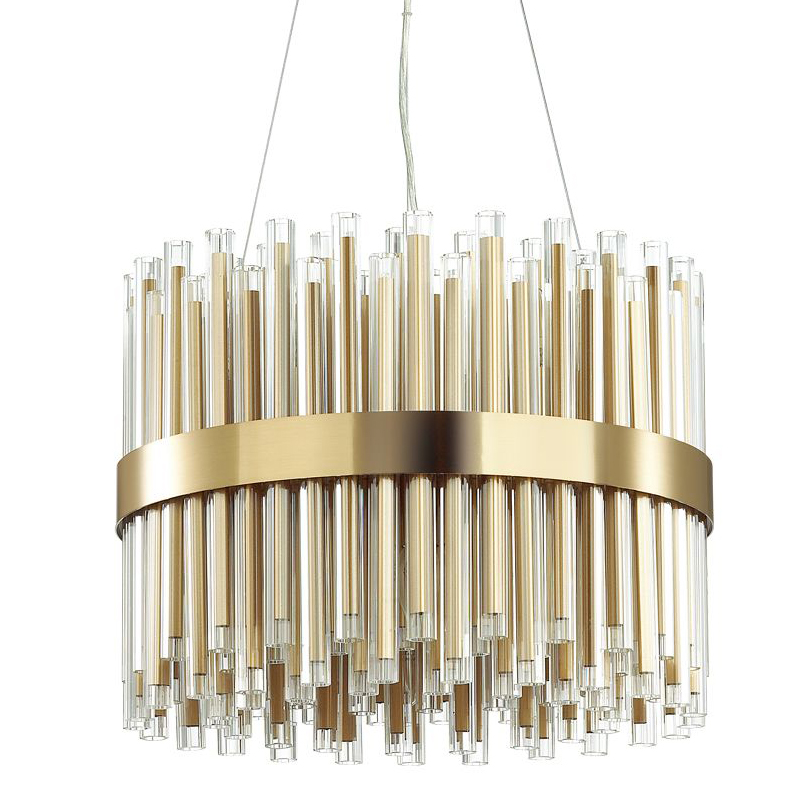 Люстра Glass Stripes In The Belt Золотой Люстра Glass Stripes In The Belt Золотой в Твери | Loft Concept