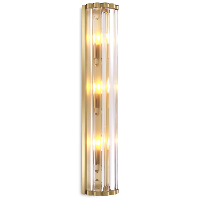 Бра Eichholtz Wall Lamp Amalfi Brass Прозрачное Стекло Латунь Бра Eichholtz Wall Lamp Amalfi Brass Прозрачное Стекло Латунь в Твери | Loft Concept