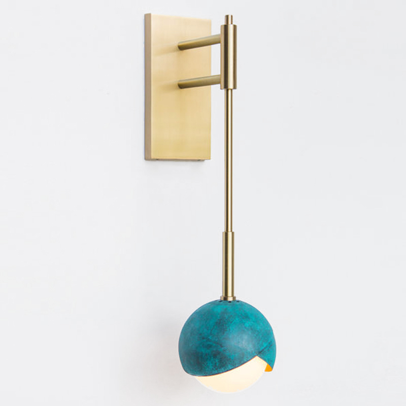 Бра Trella studio BENEDICT SCONCE Белый Бирюзовый Бра Trella studio BENEDICT SCONCE Белый Бирюзовый в Твери | Loft Concept