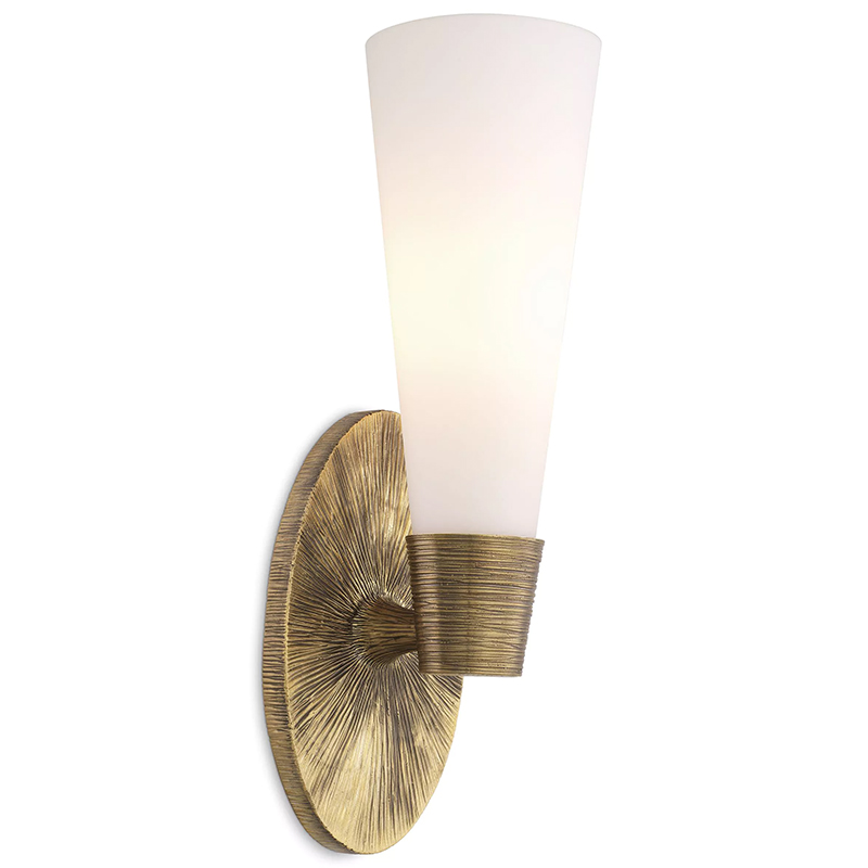 Бра Eichholtz Wall Lamp Nolita Single Белый Латунь Бра Eichholtz Wall Lamp Nolita Single Белый Латунь в Твери | Loft Concept