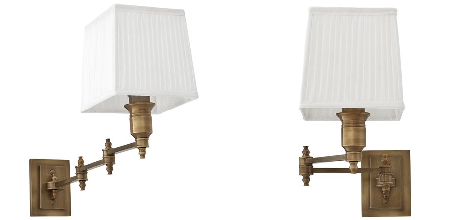Бра Wall Lamp Lexington Swing Brass+White Бра Wall Lamp Lexington Swing Brass+White - Loft-Concept в Твери