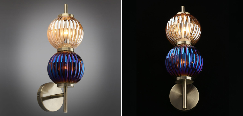 Бра Shell Beads с цветным стеклом Бра Shell Beads с цветным стеклом - Loft-Concept в Твери