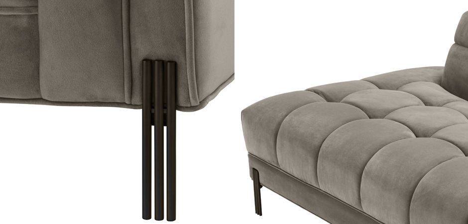 Кушетка Eichholtz Lounge Sofa Sienna Right greige Кушетка Eichholtz Lounge Sofa Sienna Right greige - Loft-Concept в Твери