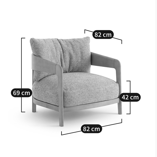 Кресло с каркасом из массива ясеня Deniaud Ash Grey Armchair Кресло с каркасом из массива ясеня Deniaud Ash Grey Armchair в Твери