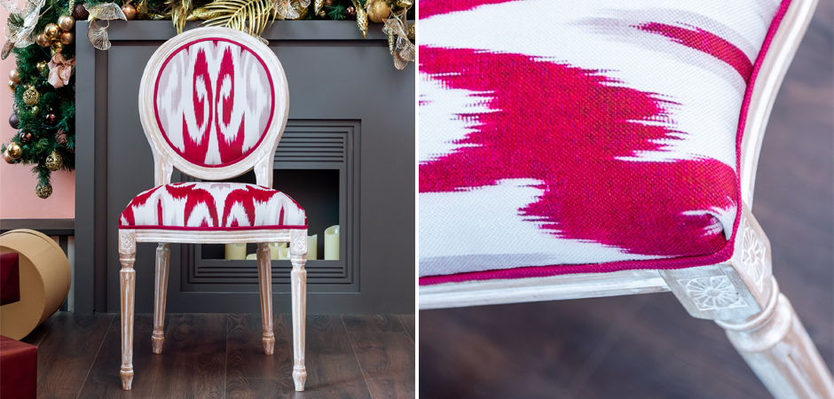 Стул Ikat Pattern Красный - фото №2