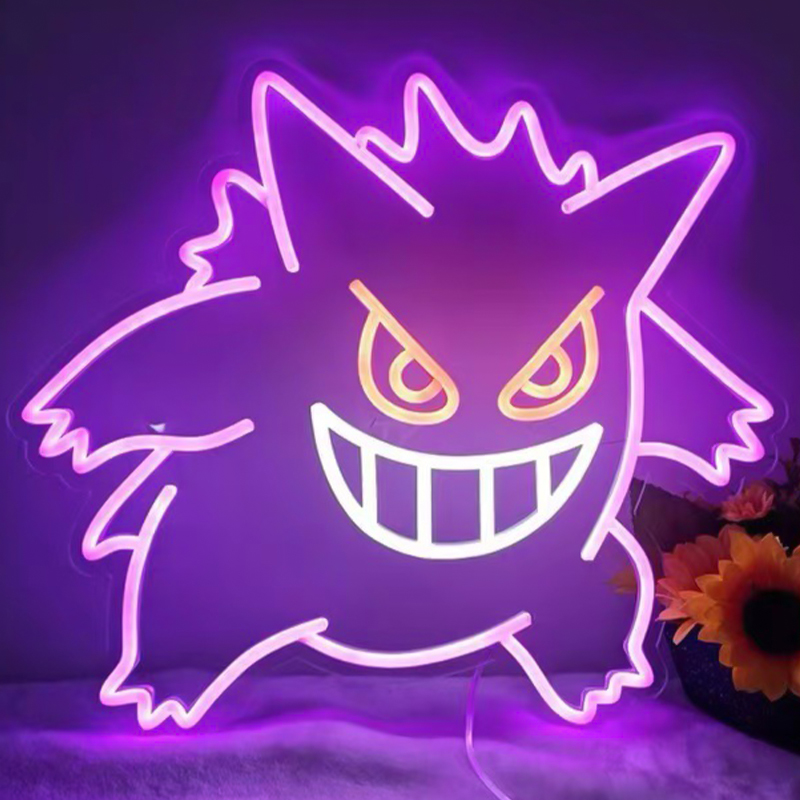 Неоновая настенная лампа Gengar Pokemon Neon Wall Lamp Фиолетовый Желтый Белый Неоновая настенная лампа Gengar Pokemon Neon Wall Lamp Фиолетовый Желтый Белый в Твери | Loft Concept