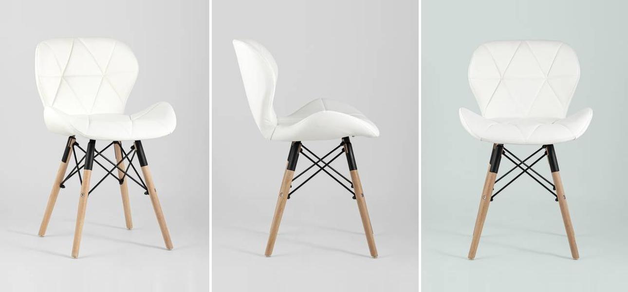 Стул Jeroen Chair Белая Экокожа - фото